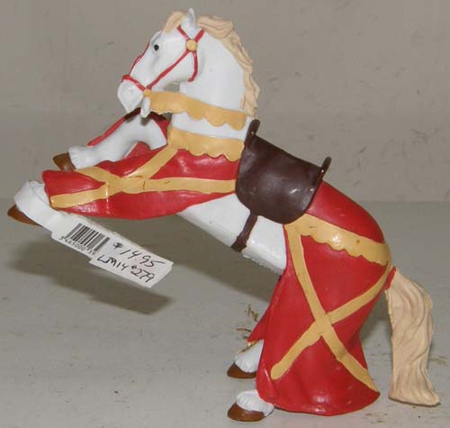Papo Knights Horse Figurine #393120 Vintage White Knight's Horse