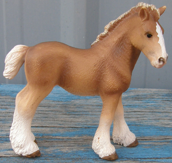 Schleich Clydesdale Foal Chestnut Draft Foal Horse Figurine #13671