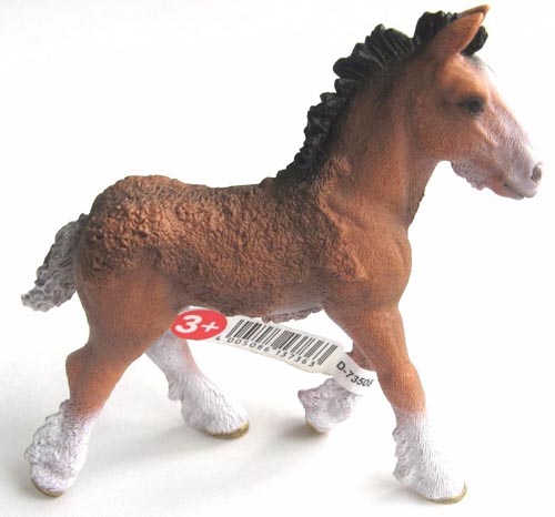 Schleich Shire Foal Chestnut Draft Horse Figurine #13736