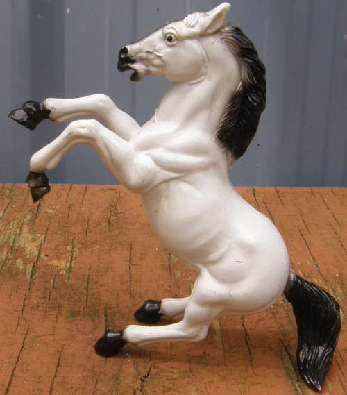 Miniature Horse Rearing Stallion Mare Horse Figurine Plastic Rubber