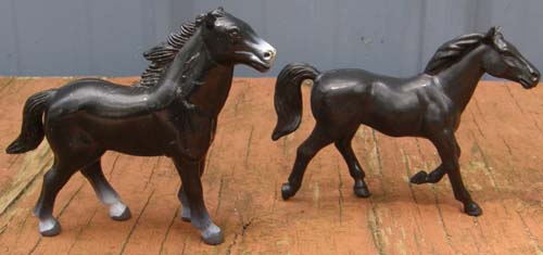 Ertl Miniature Horse Black Trotting Horse Walking Horse Figurine Plastic Rubber Toy Cake Topper