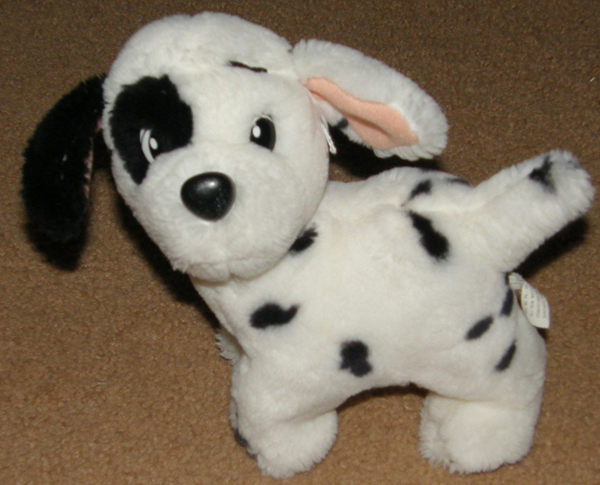 Mattel 1991 Disney Plush 101 Dalmatians Stuffed Animal Dalmatian Dog Standing Puppy