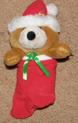 Plush Christmas Bear Plush Xmas Teddy Bear in Stocking