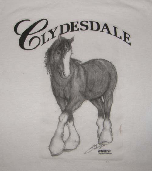 Clydesdale Draft Horse T-Shirt, Horse Tee Shirt