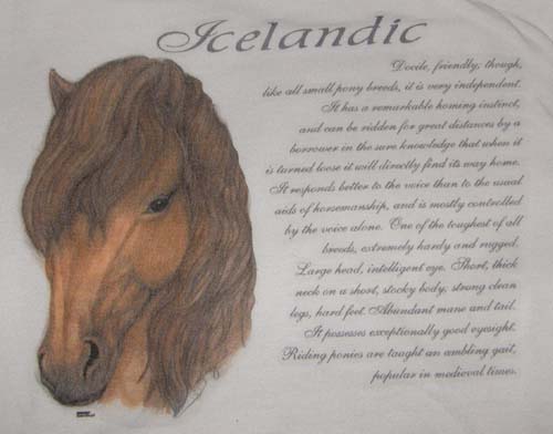 Icelandic Pony Horse T-Shirt, Horse Tee Shirt