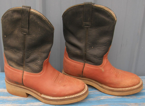 Anderson Bean Crepe Sole Cowboy Boots Western Boots Boys? 2 Reddish Tan/Navy Blue