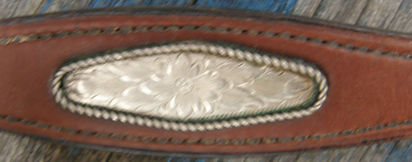 Vintage Arabian Western Shaped Center Ring Breastcollar Silver Trim Western Breast Collar Brown Horse