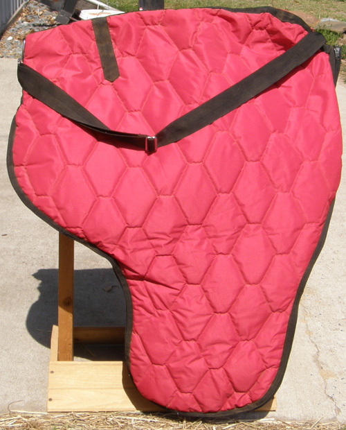 Quilted Nylon Western Saddle Carrier Saddle Case Saddle Cover Saddle Bag Red