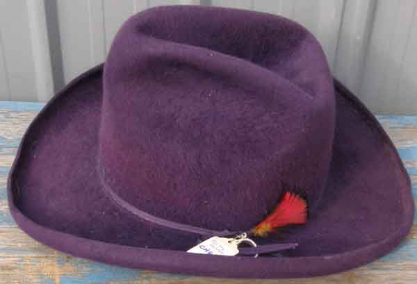 Vintage Bailey Deluxe Hand Creased Western Hat Cowboy Hat Purple 6 7/8