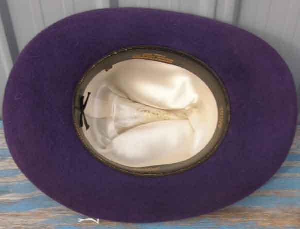 Vintage Bailey Deluxe Hand Creased Western Hat Cowboy Hat Purple 6 7/8