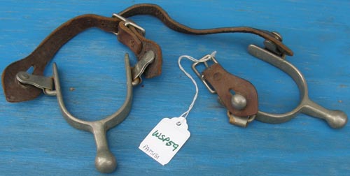 Humane Ball End Western Spurs Youth Western Ball Spurs with Spur Straps