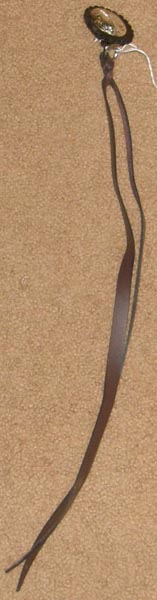 Western Saddle String 1/2" x 20" Dark Oil with Etched Silver Concho