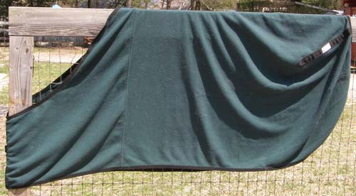 80" CF SLT Fleece Blanket Liner Fleece Fitted Cooler L Horse Hunter Green/Black