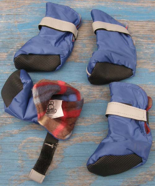 Top Paw Reflective Booties Dog Protective Boots Blue S Dog