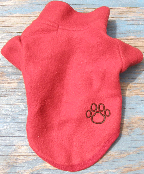 Bow-Wow Pets Special Signature Fleece Dog Coat Cat Coat Burgundy S