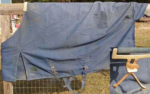 72” OF Rider's International Supreme Turnout Sheet Waterproof Sheet Shoulder Gusset Horse Navy Blue