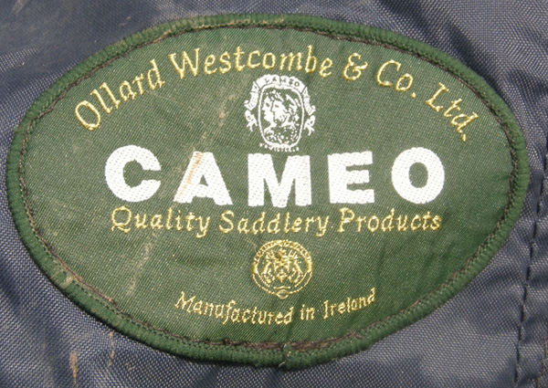72" OF Cameo Donegal Rain Sheet Flannel Lined Nylon Rain Sheet Fitted Nylon Rain Slicker Horse Navy Blue