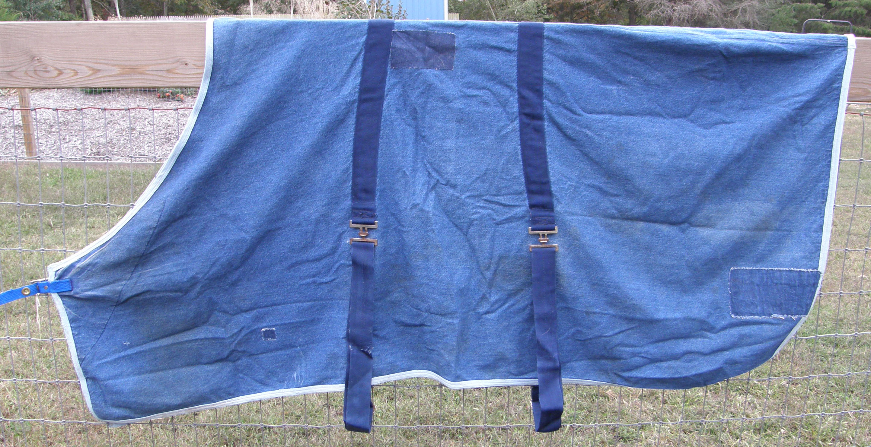 70"-72” OF Curvon Denim Stable Sheet Horse Blue