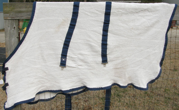 Jacks 64” - 66" OF Irish Knit Anti Sweat Sheet Cotton Mesh Scrim Sheet Horse Fly Sheet White