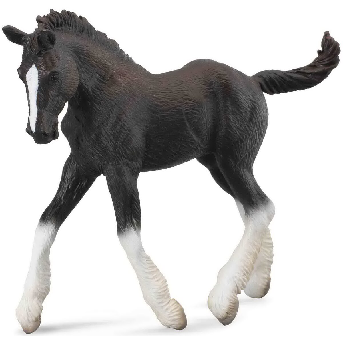 #88583 Breyer CollectA Black Shire Foal Trotting Draft Foal