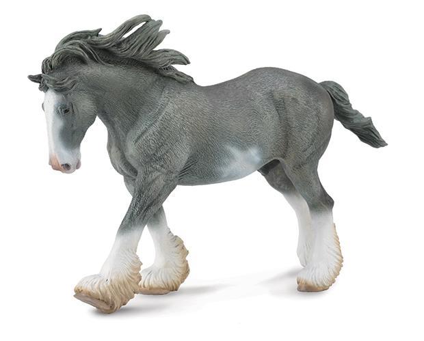 #88620 Breyer CollectA Grey Sabino Roan Clydesdale Stallion Draft Horse
