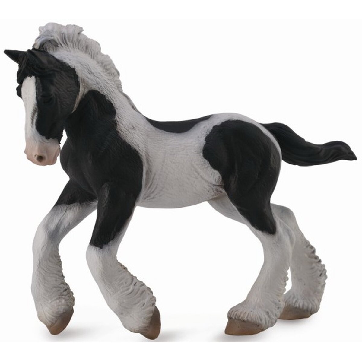 #88770 Breyer CollectA Black & White Piebald Gypsy Foal Black Pinto Gypsy Vanner