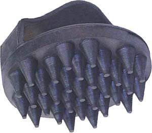 Showmaster Jr Grooming Curry Rubber Curry Horse Grooming Brush Blue