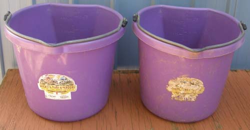 Little Giant Duraflex 4 Gallon Bucket 16 Liter 20 Quart Flat Back Bucket Water Bucket Feed Bucket Purple
