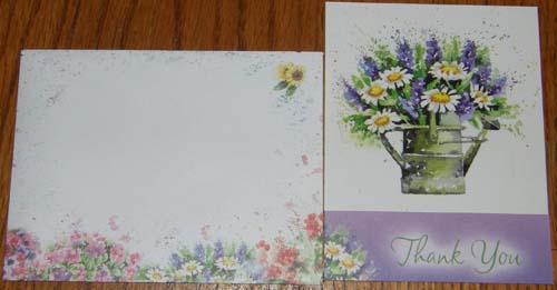 Thank You Card Leanin' Tree Greeting Card Daisys Flowers In Watering Can Margaret Sherry
