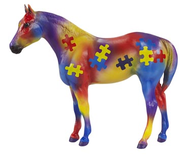 Breyer Horse #1736 Hope Autism Benefit Horse Puzzle Quarter Horse Yearling
