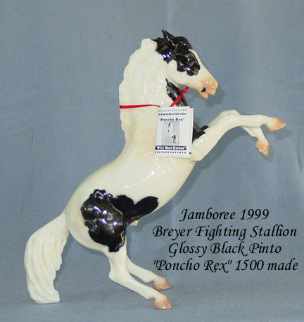 Breyer #702797 Poncho Rex SR Glossy Black Pinto Montie Montana Fighting Stallion King West Coast Model Horse Collectors Jamboree Special Run 1999