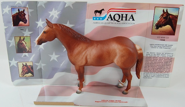 Breyer #721 Go Man Go Offspring of Go Man Go AQHA Foundation Sire Series LE 1998 Red Roan QH Ideal American Quarter Horse