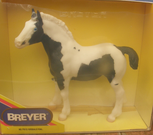 Breyer #776 Clydesdale Foal Black Pinto Spotted Draft Foal