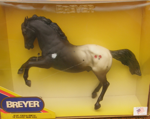 Breyer #897 Ponokah-Eemetah Bay Blanket Appaloosa Indian Horse with War Paint Warpaint App Fighting Stallion King