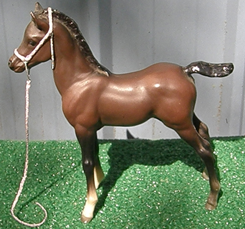Breyer #219 Mahogany Bay Proud Arabian Foal PAF With Arabian Halter