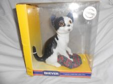 Breyer #383 Socks Black & White Kitten Seated Cat on Pillow Cushion