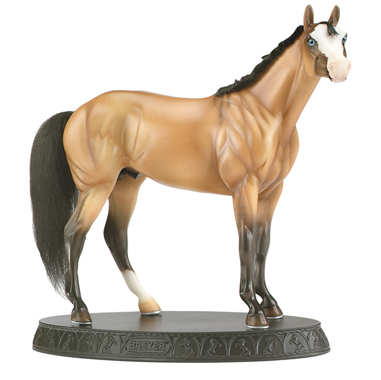 Breyer #903 American Quarter Horse Best in Show Stock Horse Classic Buckskin QH on Presentation Base