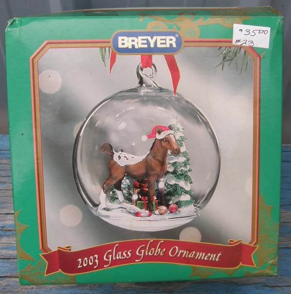 Breyer #700103 Holiday Glass Globe Christmas Holiday Horse Ornament 2003