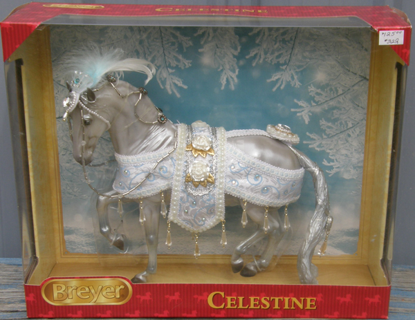 Breyer #700121 Celestine Crystal Queen Christmas Horse Holiday Horse 2018 Silver Grey Lipizzaner Mare