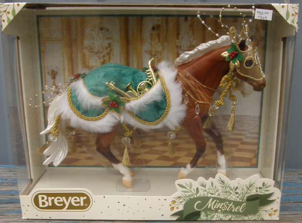 Breyer #700122 Minstrel Christmas Horse Holiday Horse 2019 Palomino Loping Quarter Horse Latigo