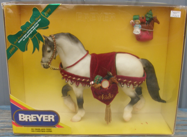 Breyer #700499 Jack Frost Holiday Horse Grey Friesian Christmas Horse 1999