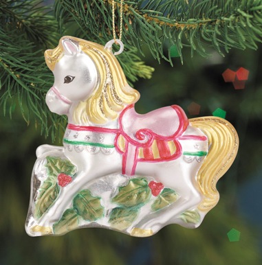 Breyer #700669 Golden Star Blown Glass Christmas Ornament Grey Arabian Holiday Horse Ornament 2009