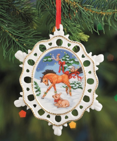 Breyer #700909 Winter in the Woods Breyer Buddies Christmas Ornament Holiday Horse Ornament 2009