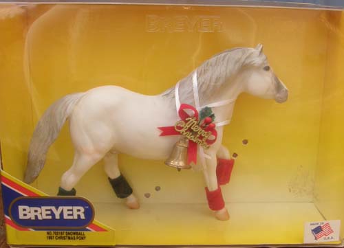 Breyer #702197 Snowball Christmas Pony White Haflinger 1st Holiday Horse Christmas Horse 1997