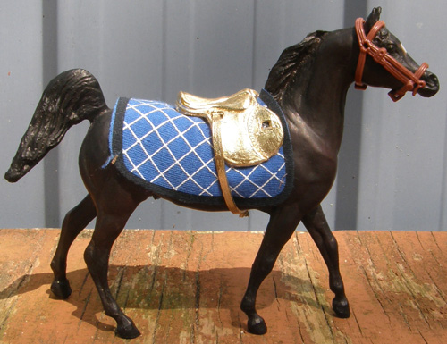 Breyer #1016 Saddle Club Paddock Pals Starlight and Carole Cross Country Set Little Bits Black Arabian Horse & Tack Set Arab Little Bits LB