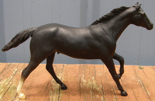 Breyer #9010 Paddock Pals Little Bits Running Thoroughbred Stallion LB Black TB Horse VARIATION