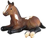 Breyer #59972 Stablemate Pinto Mare & Foal Lying Thoroughbred Foal SM Bay Pinto Lying TB Foal