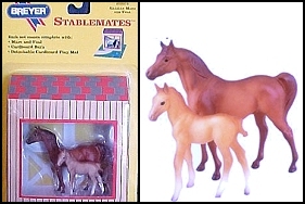 Breyer #59974 Stablemate Arabian Stallion & Foal Set Chestnut Arab Standing TB Foal