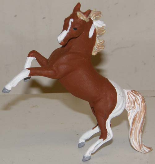 Breyer Stablemate Arabian Rearing Horse Repaint Chestnut Pinto