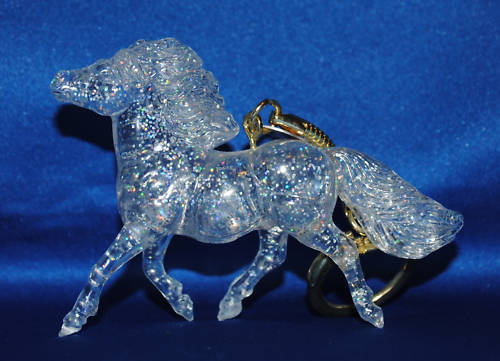 Breyer Stablemate Clear Glitter Shetland Pony SR Breyerfest Keychain SM Glitter Pony Stablemate Key Chain